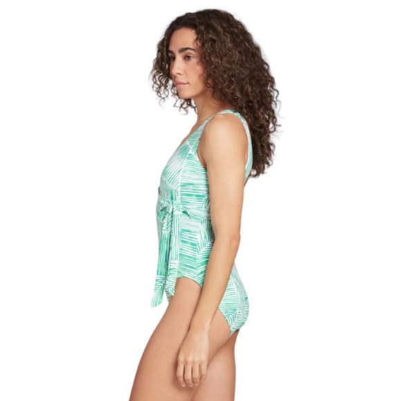 Calia By Carrie Underwood Swimsuit Palm Green One Piece Fixed Cups Size 10 LNC - Picture 1 of 6